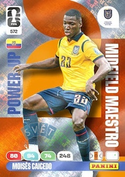 Moises Caicedo Ecuador Panini FIFA World Cup 2026 Adrenalyn XL Midfield Maestros #572